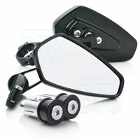 Universal Motorcycle 7/8" Handle Bar End Mirrors Rear Side View Cafe Racer Set - view 1