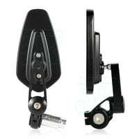 Universal Motorcycle 7/8" Handle Bar End Mirrors Rear Side View Cafe Racer Set - view 8