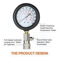 PETROL ENGINE COMPRESSION TEST TESTER KIT SET FOR AUTOMOTIVE CAR TOOL - view 4