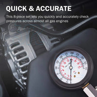 PETROL ENGINE COMPRESSION TEST TESTER KIT SET FOR AUTOMOTIVE CAR TOOL - view 9