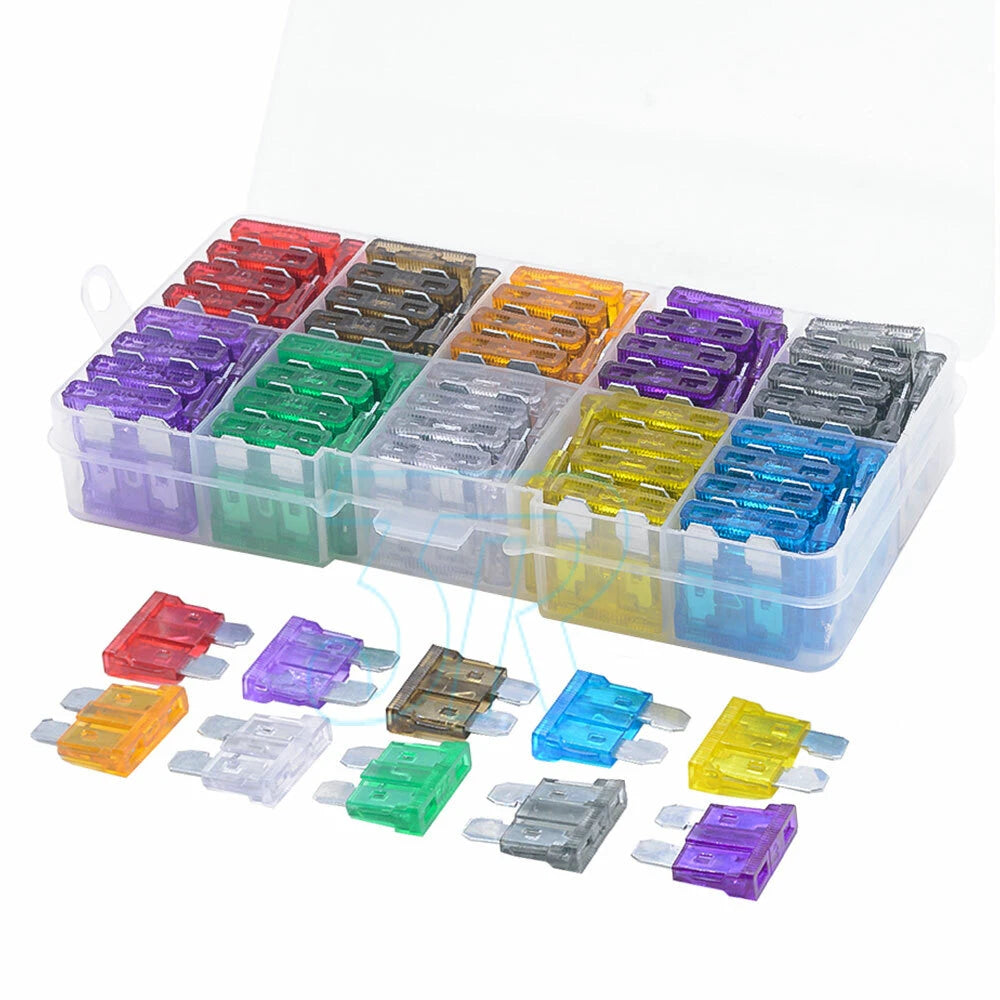 120 Standard Blade Auto Car Assorted Fuses Assortment Kits Sets 2A-35A With Box - view 1