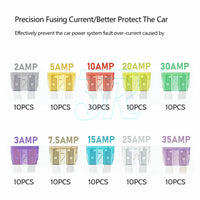 120 Standard Blade Auto Car Assorted Fuses Assortment Kits Sets 2A-35A With Box - view 2