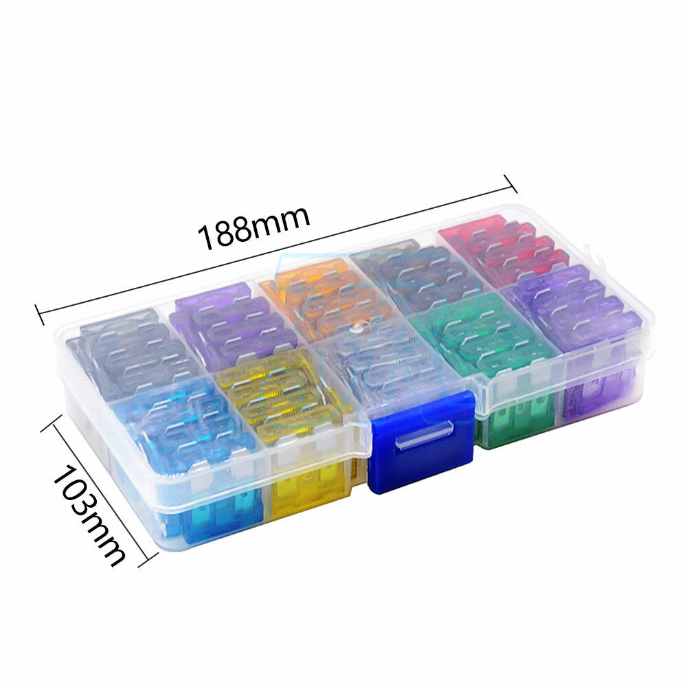 120 Standard Blade Auto Car Assorted Fuses Assortment Kits Sets 2A-35A With Box - view 6