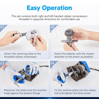 23PCS High Quality Durable Disc Brake Wind Back Tool Kit & Ratchet Caliper - view 9