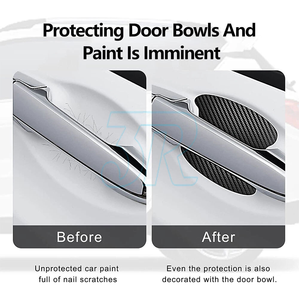 Black/SilverCar Door Handle Protector Film AntiScratch Sticker Accessories Trims - view 6
