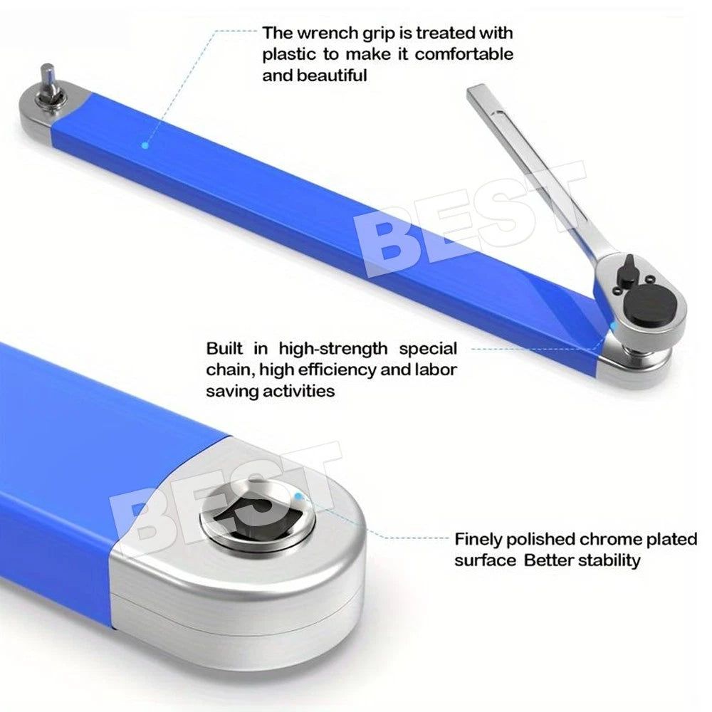 Spanner Extension Wrench Set Offset Ratchet Spanner Extender with-Adapter Socket - view 2