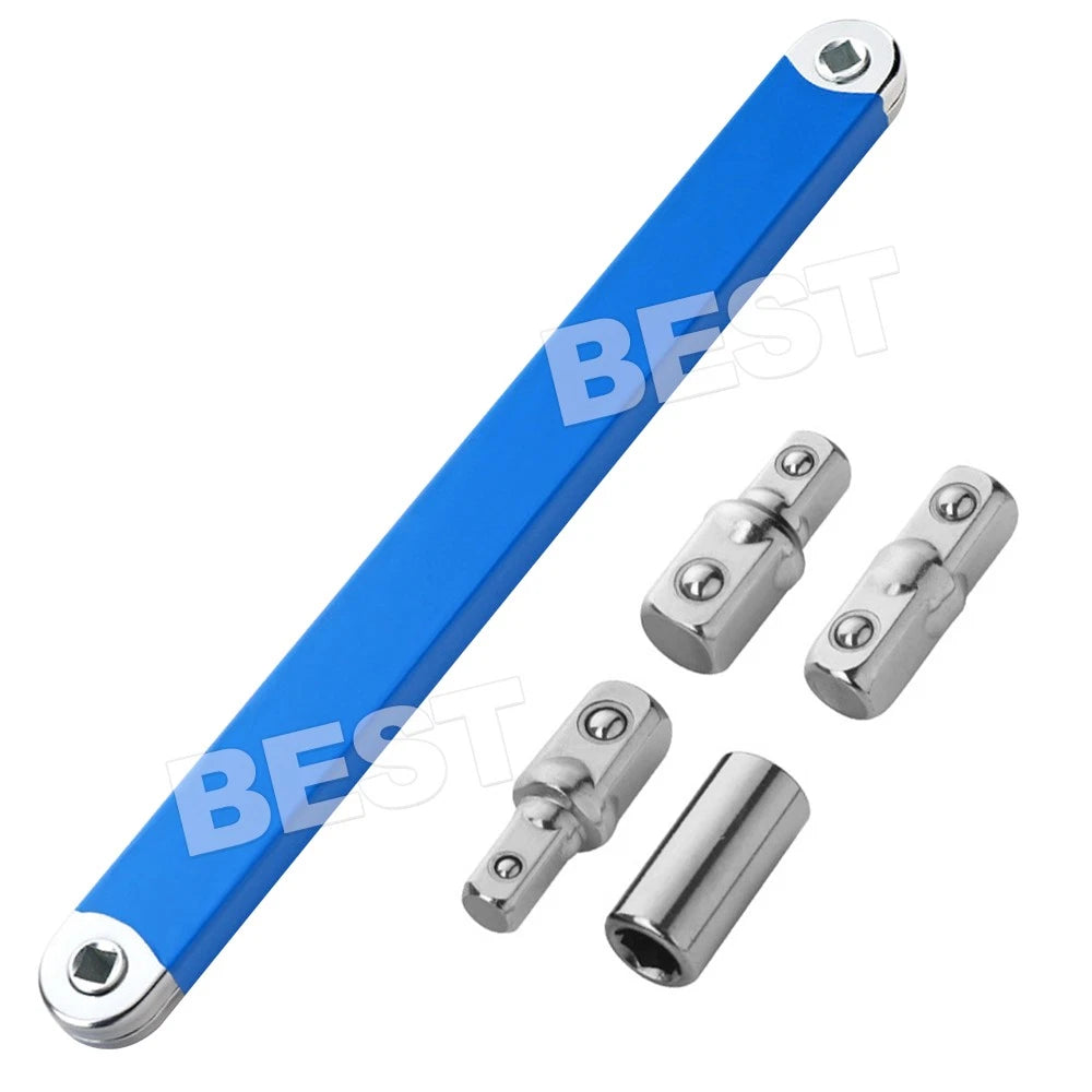 Spanner Extension Wrench Set Offset Ratchet Spanner Extender with-Adapter Socket - view 8