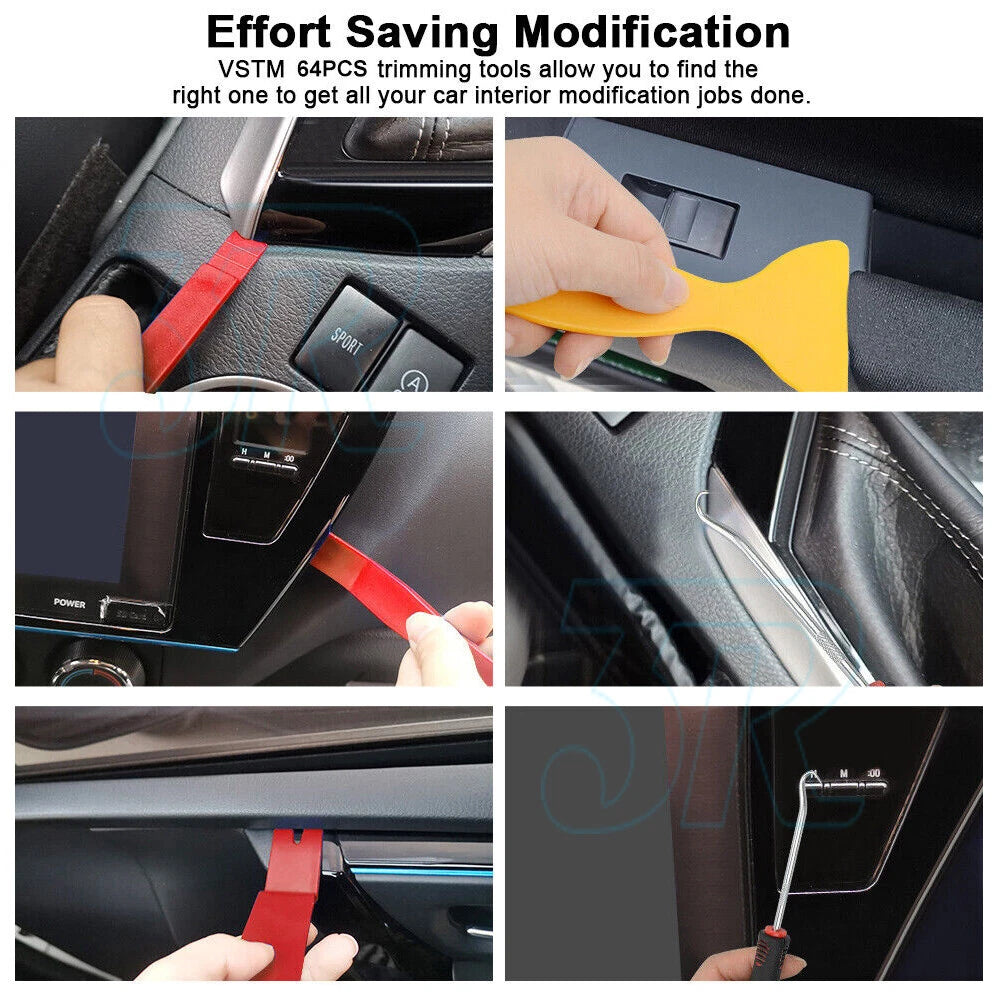 Car Trim Removal Tool Kit Auto Hand Tools Pry Bar Dash Panel Door Interior - view 8