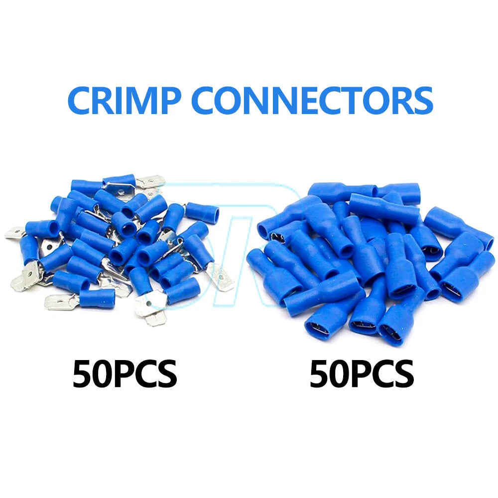 100PCS Crimp Connectors T-Tap Electrical Wire Terminals Quick Splice Cable Kit - view 1