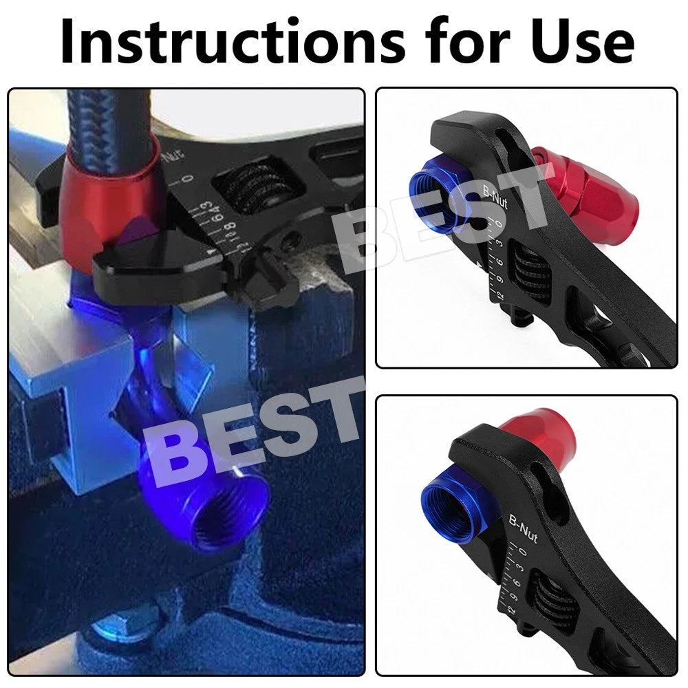 3AN-12AN Multitool Adjustable Aluminum Alloy Wrench Fitting Spanner Repair Tool - view 6