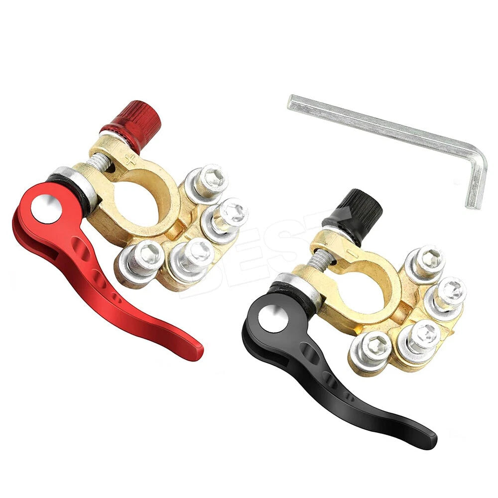 Pair 12V 4-Way Car Battery Terminals Isolator Batteries Connector Clamp Caravan - view 1