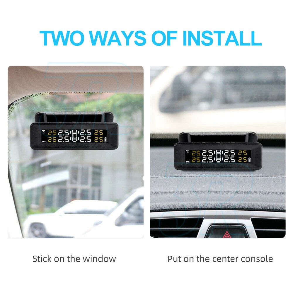 Solar Wireless Car TPMS Tire Monitor Tyre Pressure Monitoring System + 4 Sensors - view 6