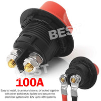 Mini Battery Master Switch For Marine, Auto, RV 12, 24v Boat Rotary Switch - view 3