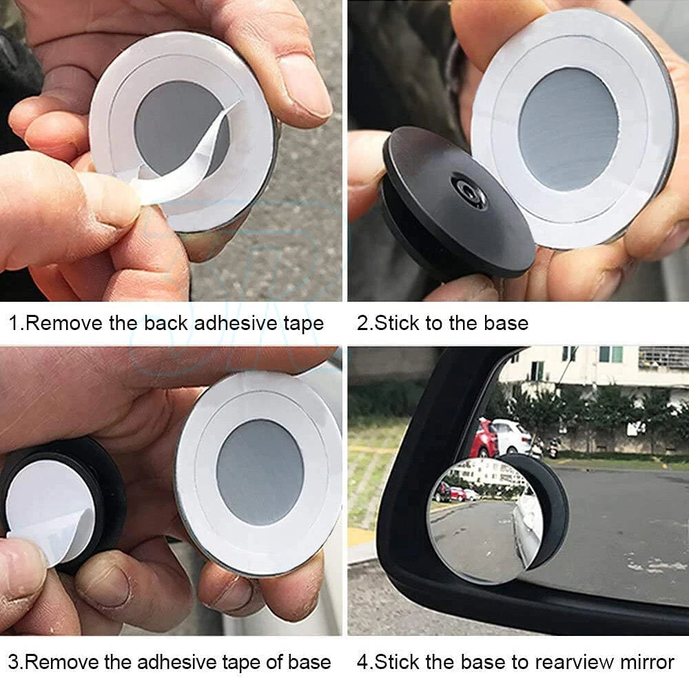 8x Blind Spot Car Mirror Rimless Wide Angle Convex Mirrors Frameless Glass - view 6