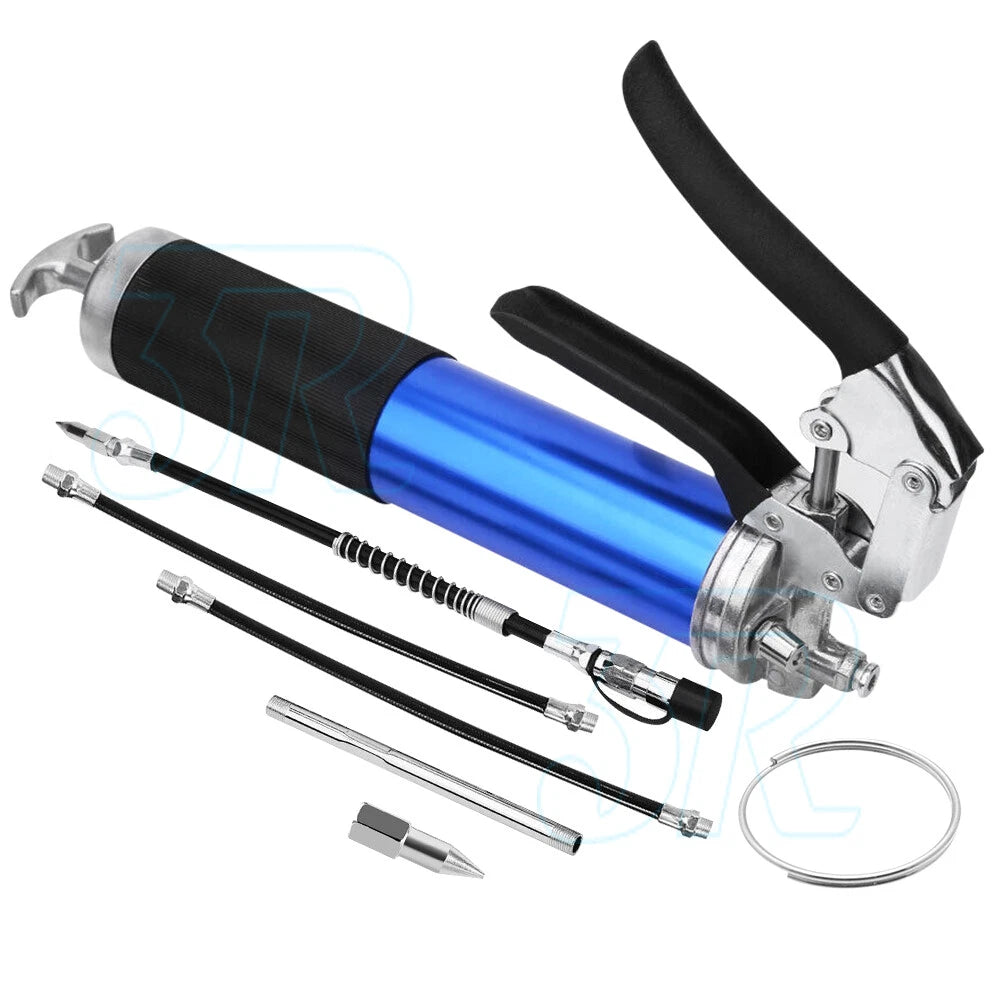 7000PSI Grease Gun Pressure Pistol Grip Dual Flow Flex Hose Industrial Quality - view 2