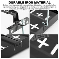 Universal Metal Car Battery Tray Adjustable Hold Down Clamp Bracket Kit Cycle - view 2