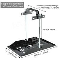 Universal Metal Car Battery Tray Adjustable Hold Down Clamp Bracket Kit Cycle - view 6