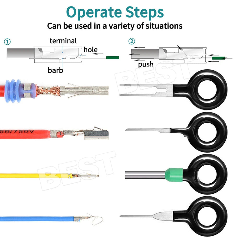 100x Set Pin Ejector Wire Kit Extractor Auto Terminal Removal Tool Connector - view 4