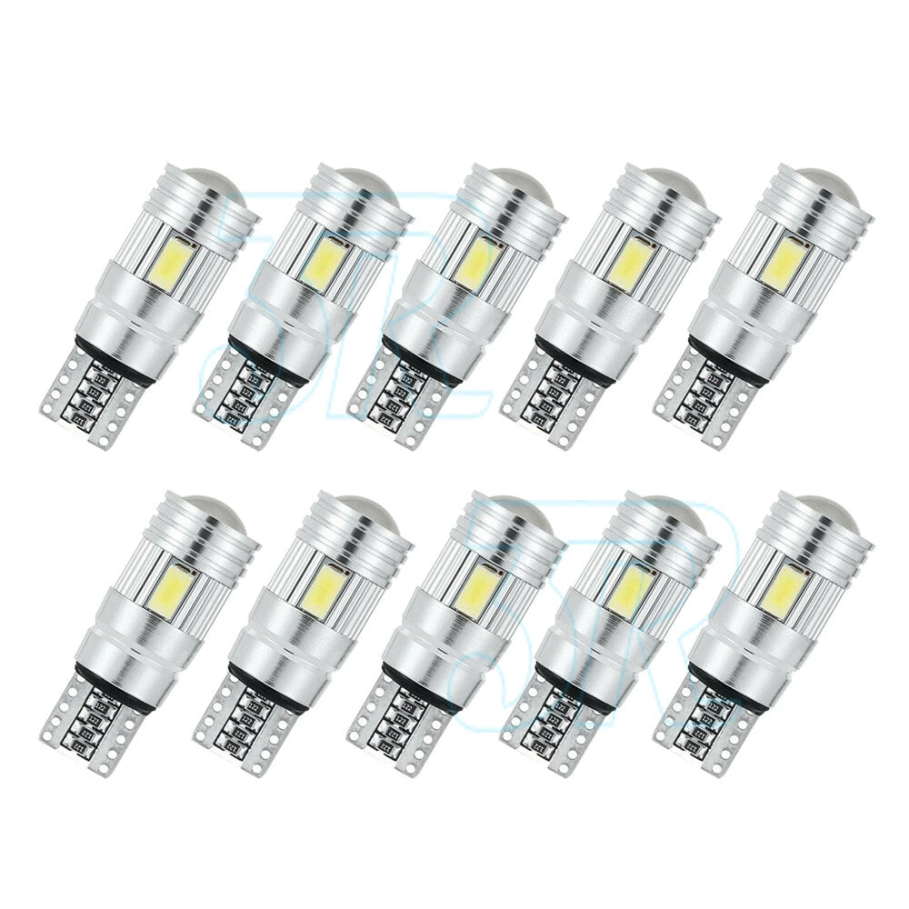 10pcs T10 LED 6SMD W5W 5630 168 194 Car Wedge Dash Canbus Parking Side Light 12V - view 1