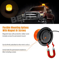 2PCS LED Beacon Flashing Lights Magnetic Strobe Emergency Warning Light Lamp 12V - view 6