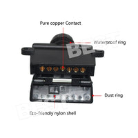 7 Pin Flat Trailer Plug Male Female Socket Set Caravan Boat Adaptor Connector - view 3