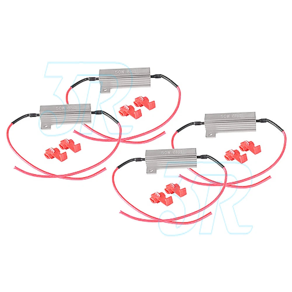 4X 50W DC 12V 6Ω LED Bulb Load Resistors Fix Turn Signal OBC Error Fast Blink - view 1