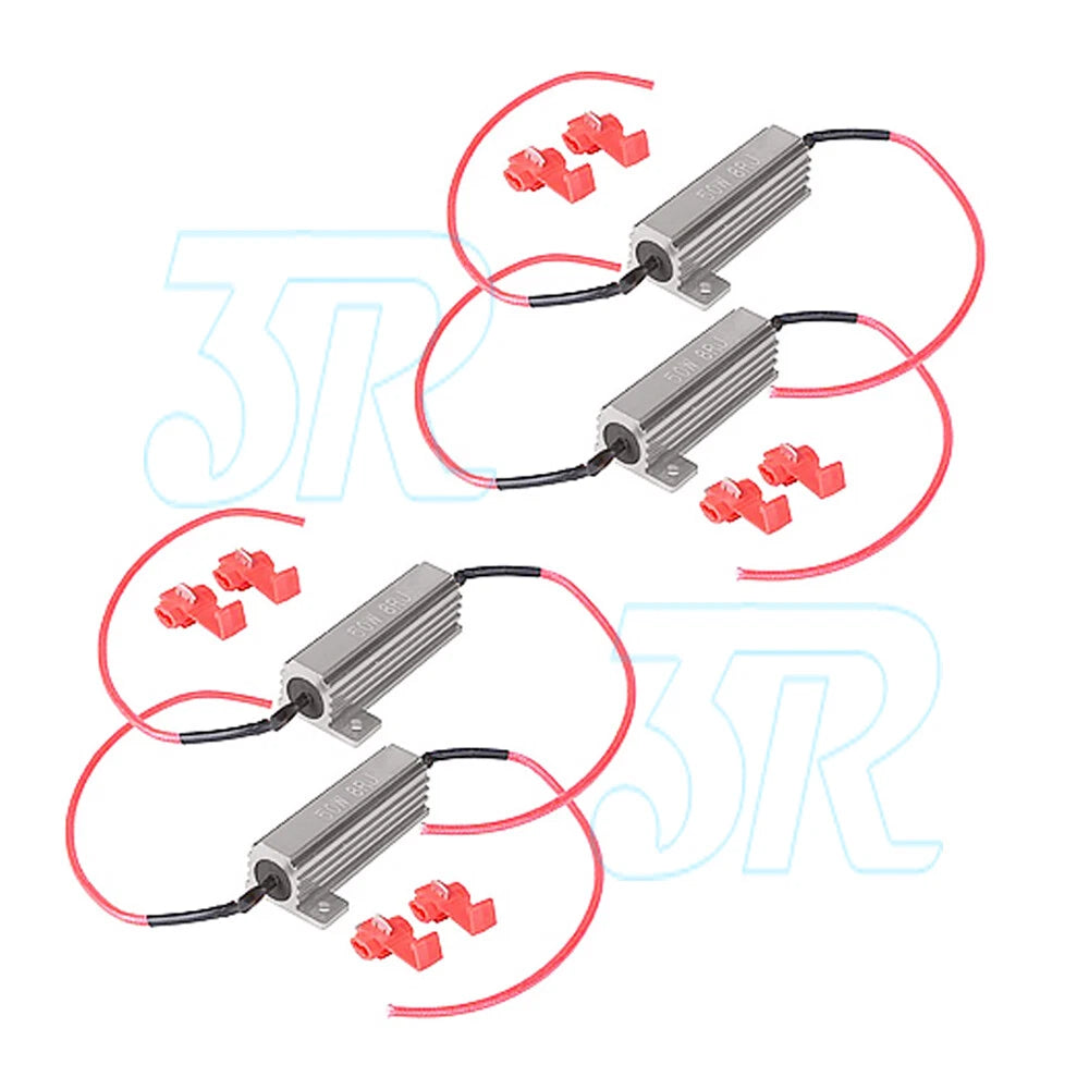 4X 50W DC 12V 6Ω LED Bulb Load Resistors Fix Turn Signal OBC Error Fast Blink - view 5