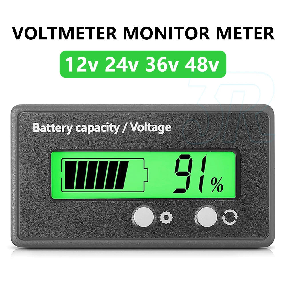 LCD 12V 24V 36V 48V Battery Status Voltage Voltmeter Monitor Meter Caravan - view 1