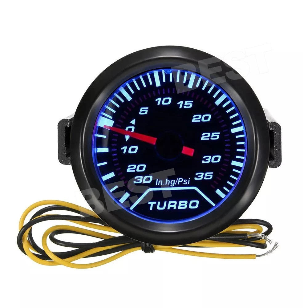 12V Boost Gauge Pressure Gauge 35 Psi Car Boat Diesel Turbo LED Display 2" 52mm - view 2