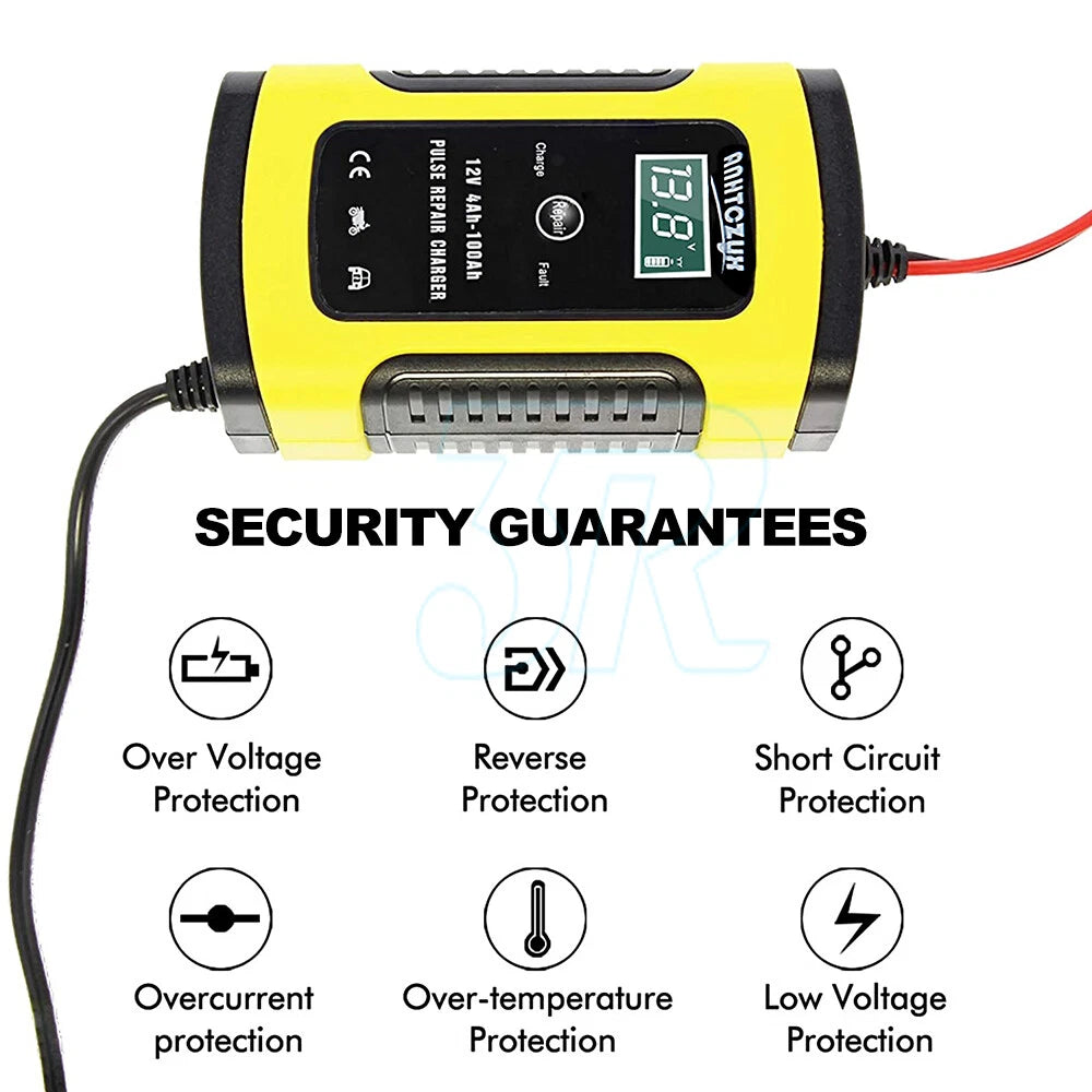 12V Car Battery Charger LCD Trickle Smart Repair Motorcycle Caravan Boat Truck - view 2