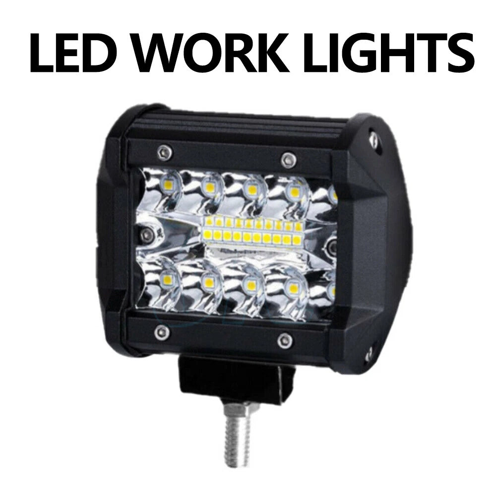 4x 4inch 200W CREE LED Work Lights Spot Flood Light Bar Reverse 4WD 12V 24V - view 1