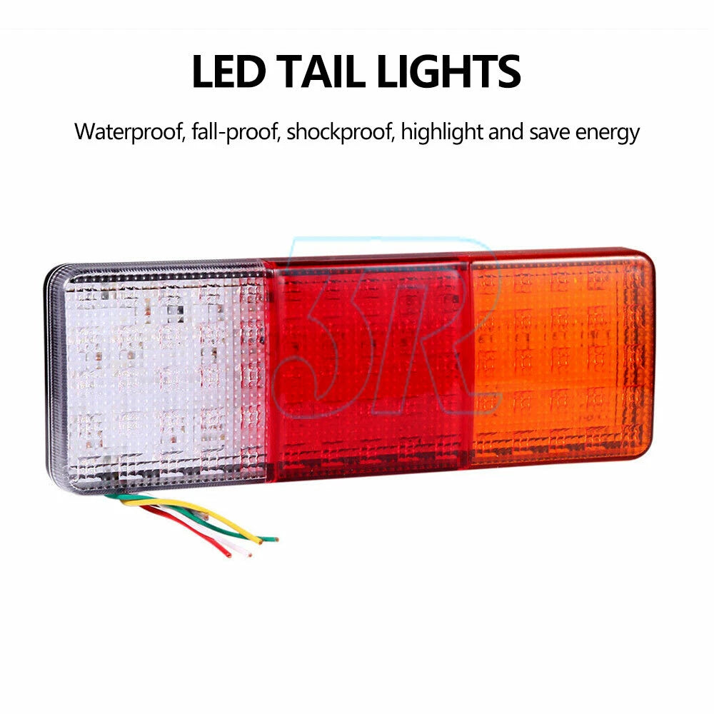 2X 12V 75 LED Lights Ute Trailer Caravan Truck Boat Stop Reverse Indicator - view 2