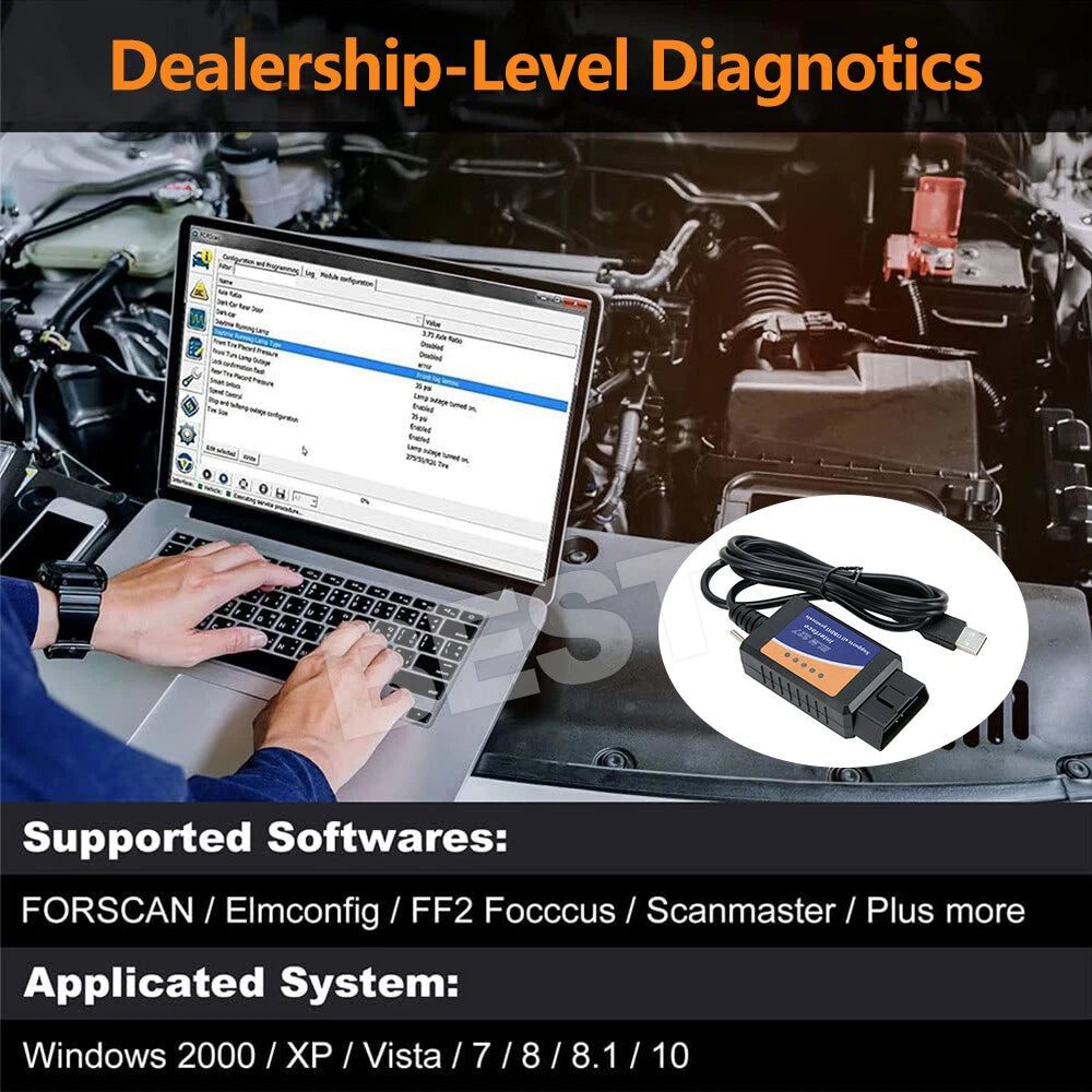 For Ford Forscan ELM327 USB Modified OBD2 Scanner MS-CAN HS-CAN Code Reader - view 6
