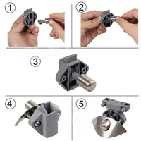 5X Half Moon Handle Caravan RV Cupboard/ Drawer Zinc Alloy Push Lock Latch Knob - view 5