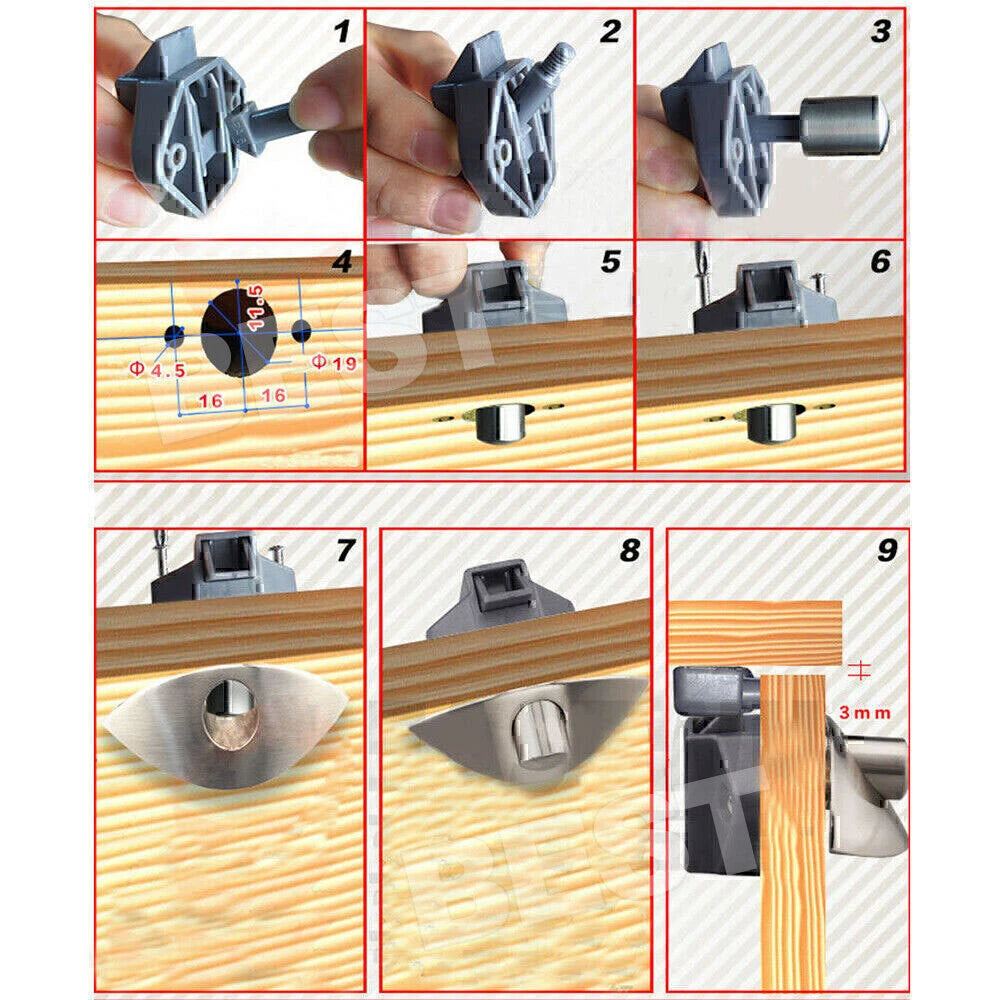 5X Half Moon Handle Caravan RV Cupboard/ Drawer Zinc Alloy Push Lock Latch Knob - view 6