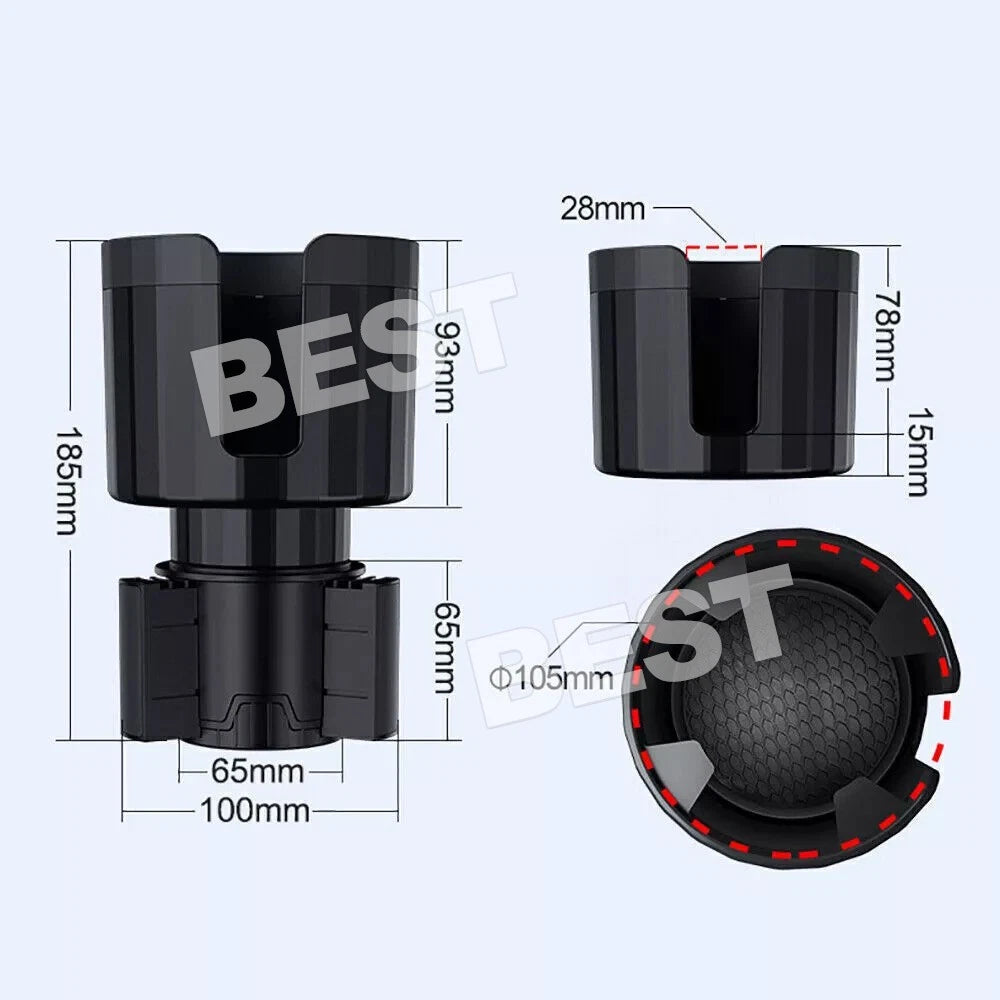 Car Cup Holder Expander Adapter for Bottles & Big Drinks Stable Fit for Car - view 7
