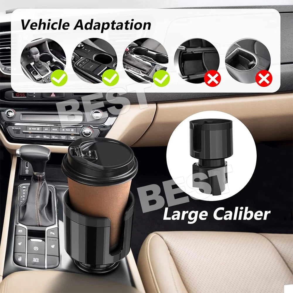 Car Cup Holder Expander Adapter for Bottles & Big Drinks Stable Fit for Car - view 8