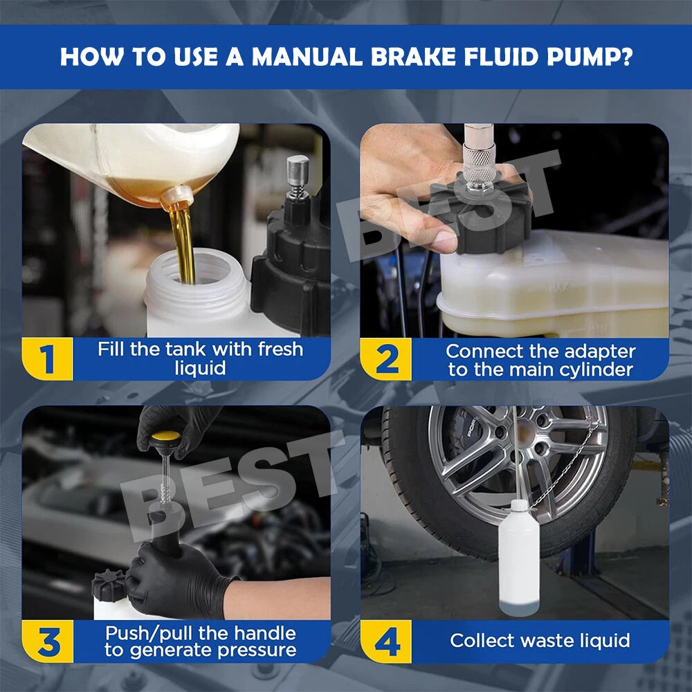 3L+ 1L Manual Brake Bleeder Fluid Changes Pump Clutch Bleeding System Tool Kit - view 8