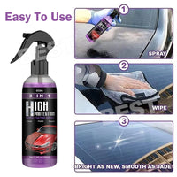 3in1 High Protection Quick Car Coat Ceramic Coating Spray Hydrophobic 100ML Set - view 9