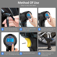 Automatic Cordless Car Tyre Inflator Handheld LCD Digital Air Compressor Pump - view 9