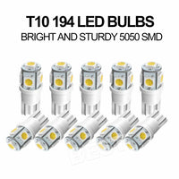 10x T10 LED W5W 194 168 5SMD Car Wedge Tail Parking Plate Light Bulb 12V - WHITE - view 6