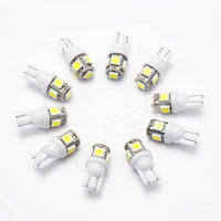 10x T10 LED W5W 194 168 5SMD Car Wedge Tail Parking Plate Light Bulb 12V - WHITE - view 9