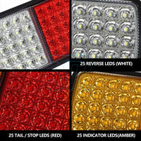 2x 75 LED Tail Lights Stop Indicator Reverse Lamp 12V Trailer Truck Ute Light - view 5
