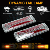 2x LED TRAILER LIGHTS TAIL LAMP STOP DYNAMIC INDICATOR 4WD CAMPER UTE 12V - view 2