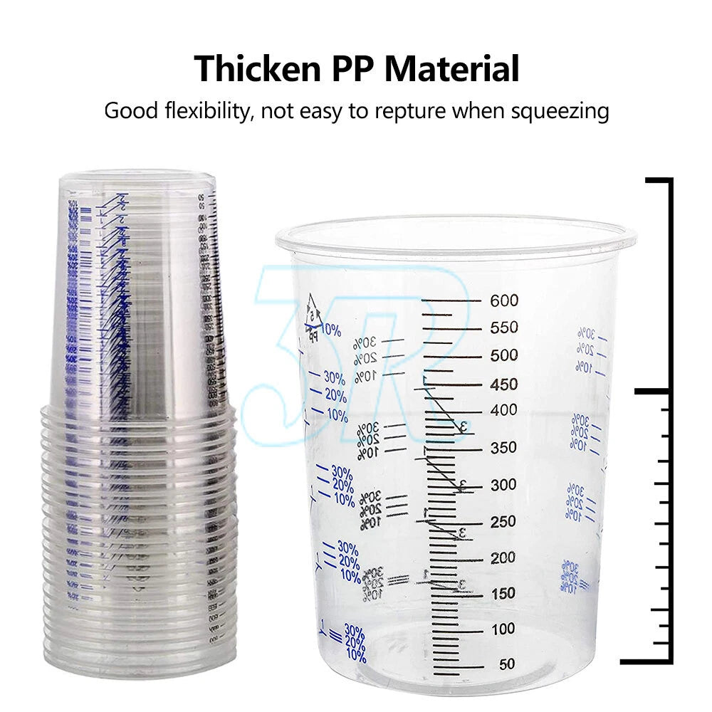 Graduated Paint Measuring Cups Resin Epoxy Ratios Mixing Cup Kits - view 4
