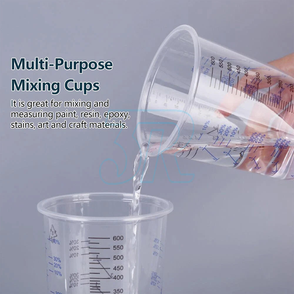 Graduated Paint Measuring Cups Resin Epoxy Ratios Mixing Cup Kits - view 5