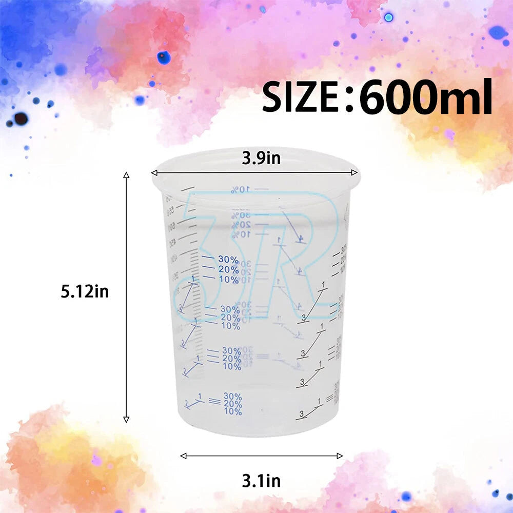 Graduated Paint Measuring Cups Resin Epoxy Ratios Mixing Cup Kits - view 8