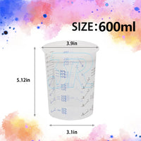 Graduated Paint Measuring Cups Resin Epoxy Ratios Mixing Cup Kits - view 8