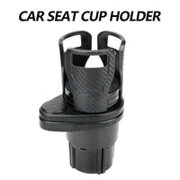 Adjustable 2in1 Car Seat Cup Holder Water Bottle Drink Coffee Cleanse Storage - view 1