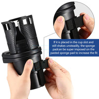 Adjustable 2in1 Car Seat Cup Holder Water Bottle Drink Coffee Cleanse Storage - view 4